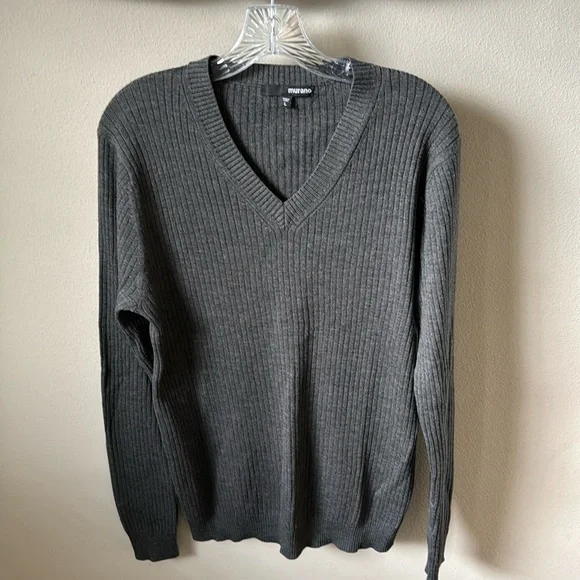 Murano Men’s 100% Merino Wool V-Neck Sweater - Picture 1 of 4